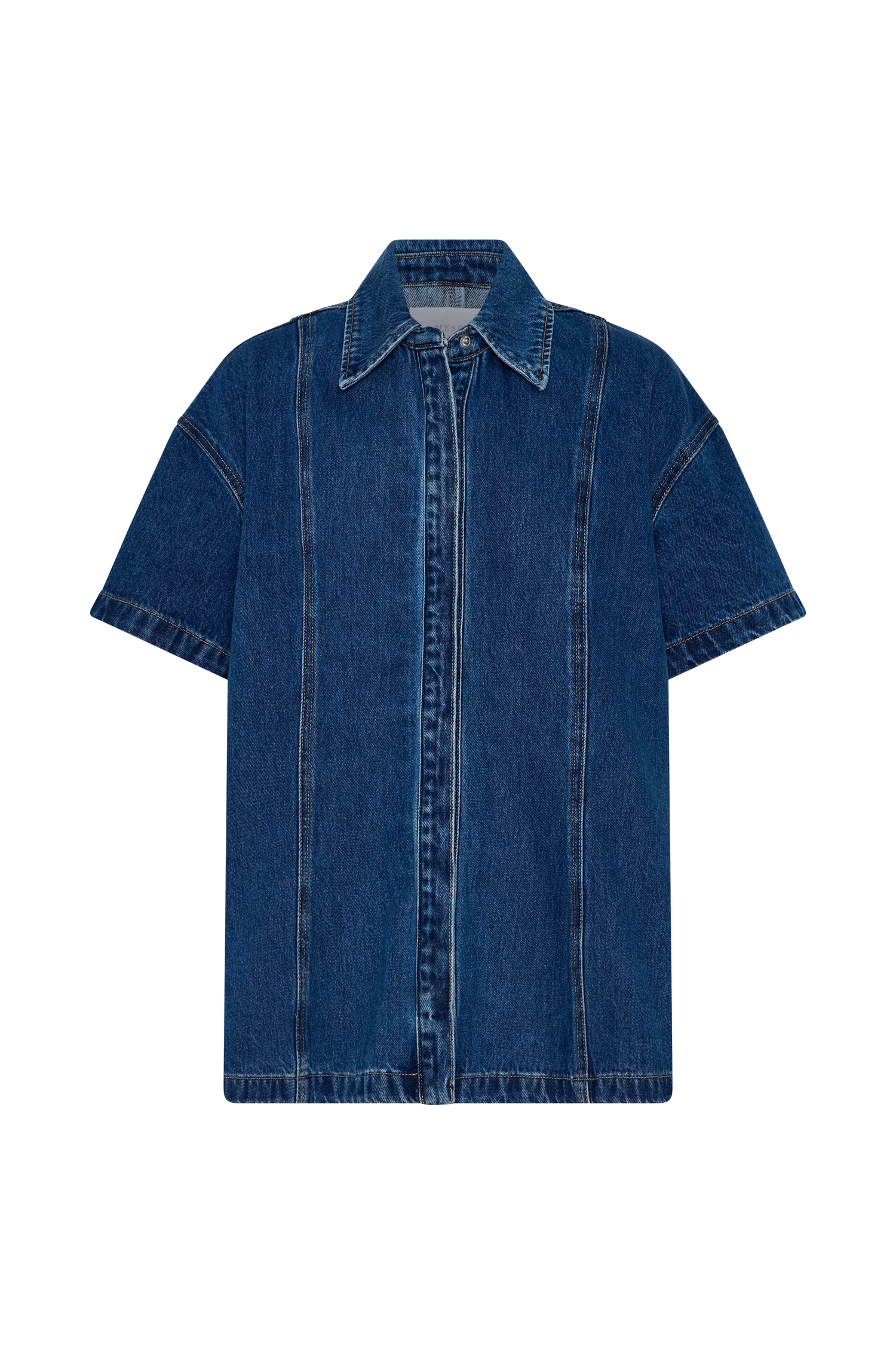 Maya Oversized Denim Shirt in Dark Blue – Chic&Drifts