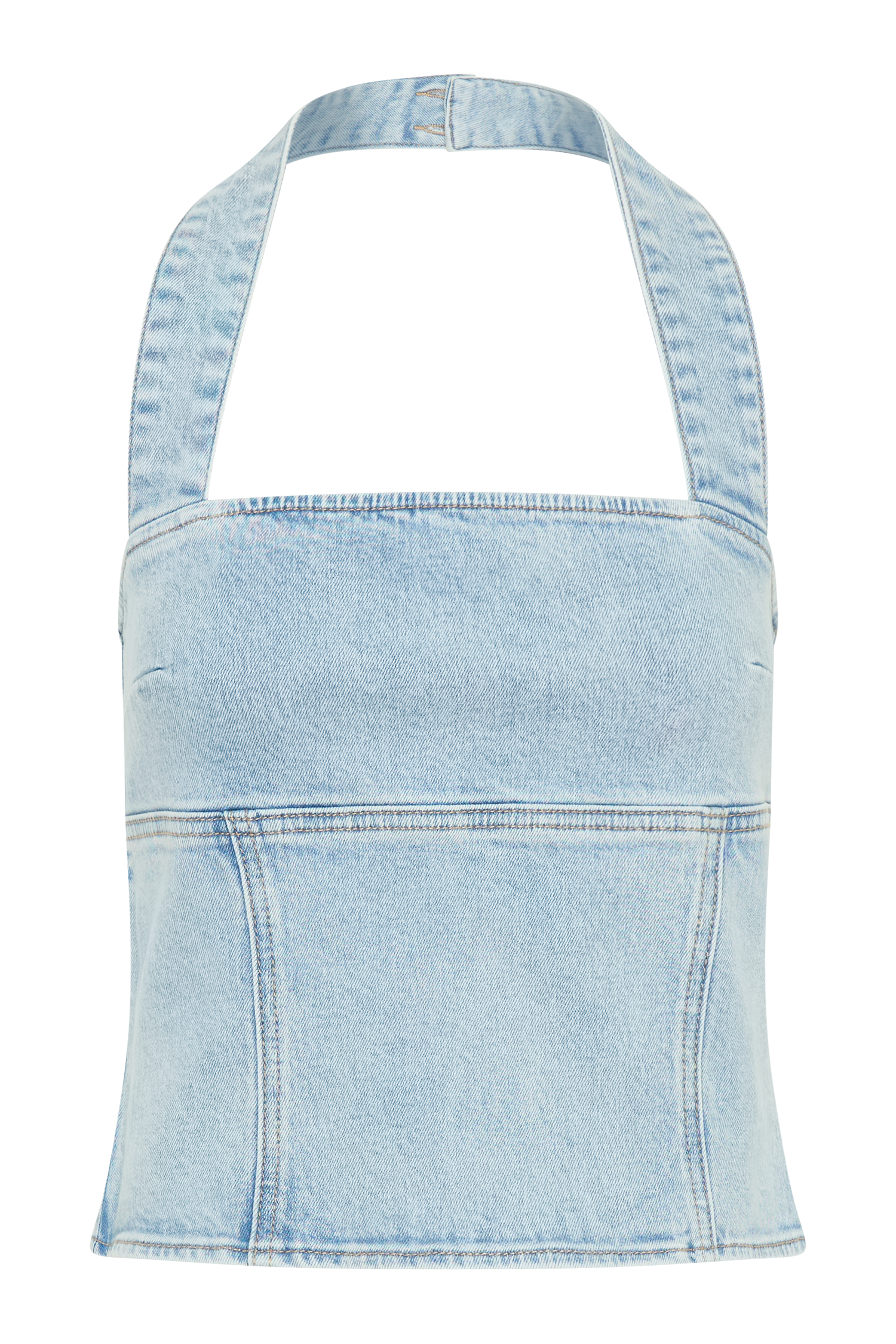 Dayna Denim Halter Top in Light Blue – Chic&Drifts