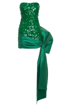 Franka Strapless Bow Mini Dress in Emerald – Chic&Drifts
