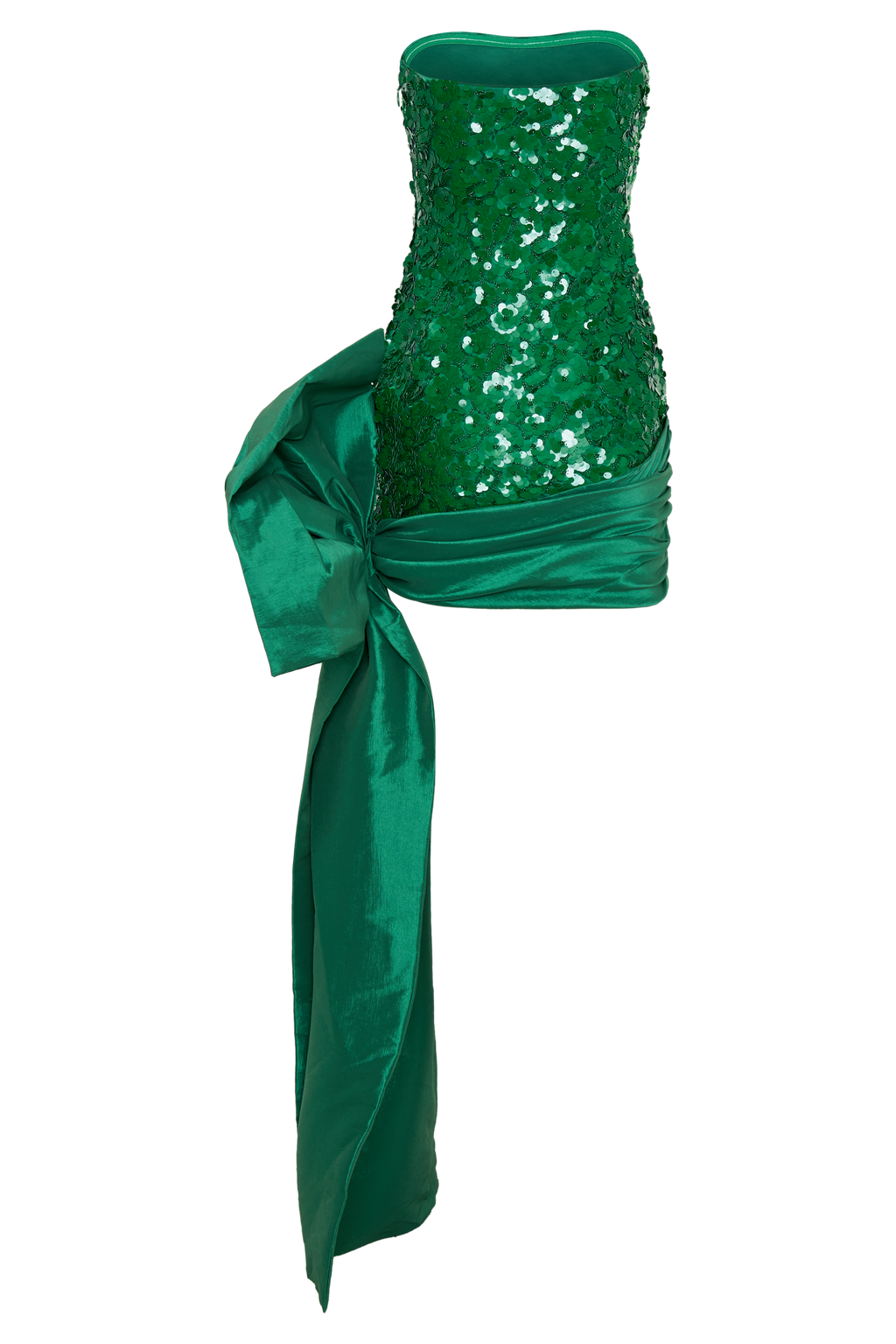 Franka Strapless Bow Mini Dress in Emerald – Chic&Drifts