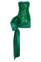 Franka Strapless Bow Mini Dress in Emerald – Chic&Drifts