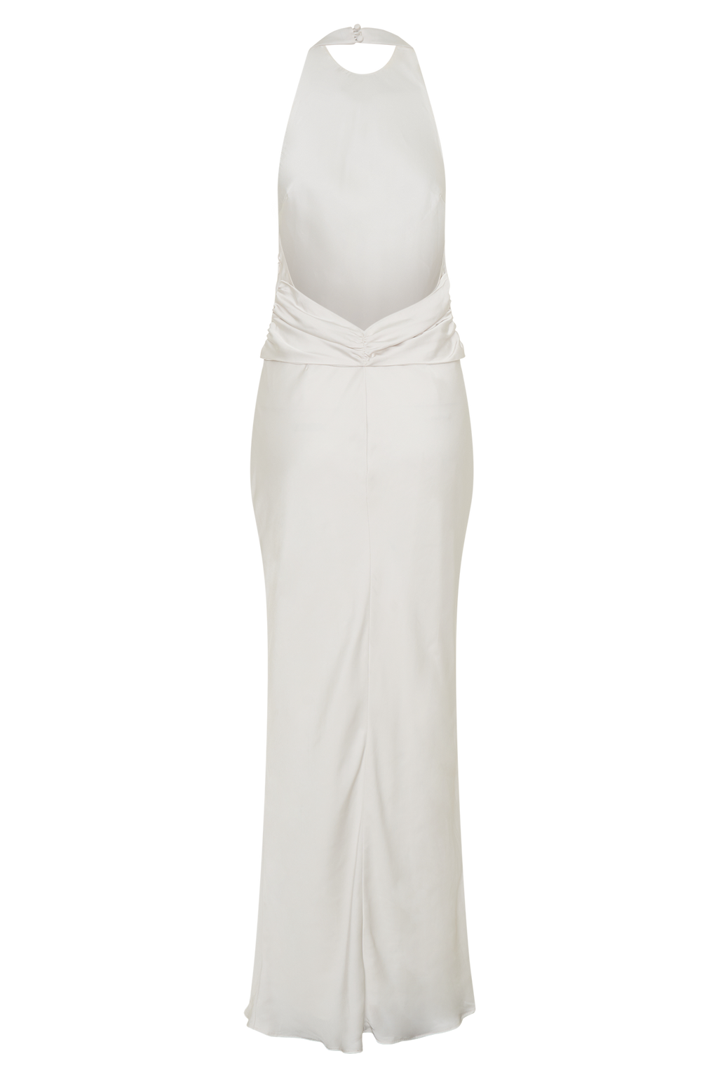 Rinna Satin Halter Maxi Dress in Ivory – Chic&Drifts