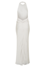 Rinna Satin Halter Maxi Dress in Ivory – Chic&Drifts