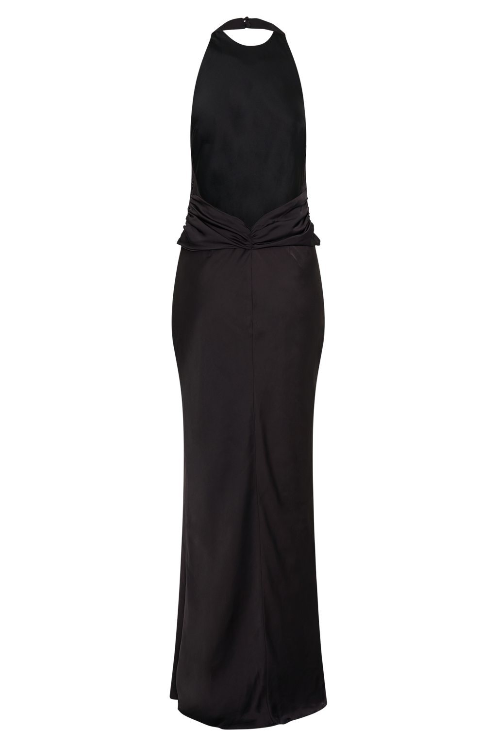 Rinna Satin Halter Maxi Dress in Black – Chic&Drifts