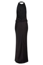 Rinna Satin Halter Maxi Dress in Black – Chic&Drifts