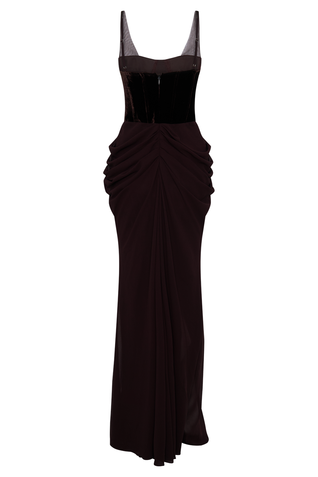 Roxanne Velvet Corset Maxi Dress in Cacao Brown – Chic&Drifts