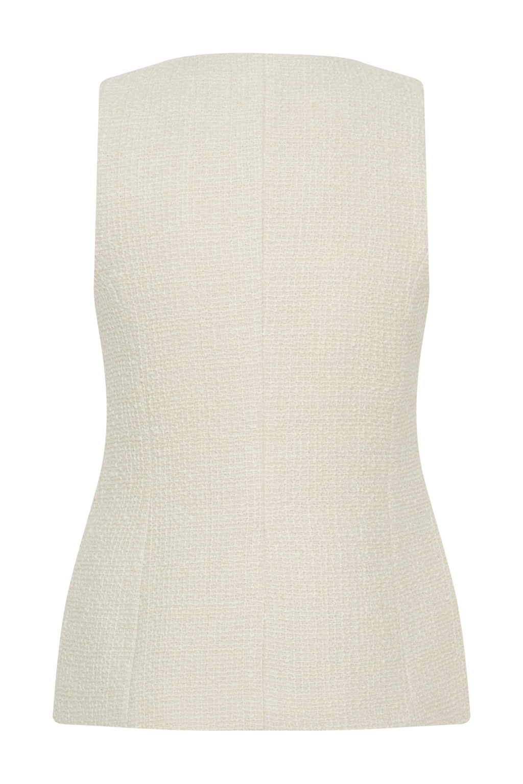 Camilla Boucle Sleeveless Vest in Ivory – Chic&Drifts