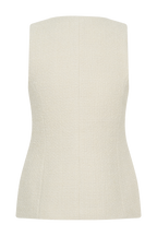 Camilla Boucle Sleeveless Vest in Ivory – Chic&Drifts