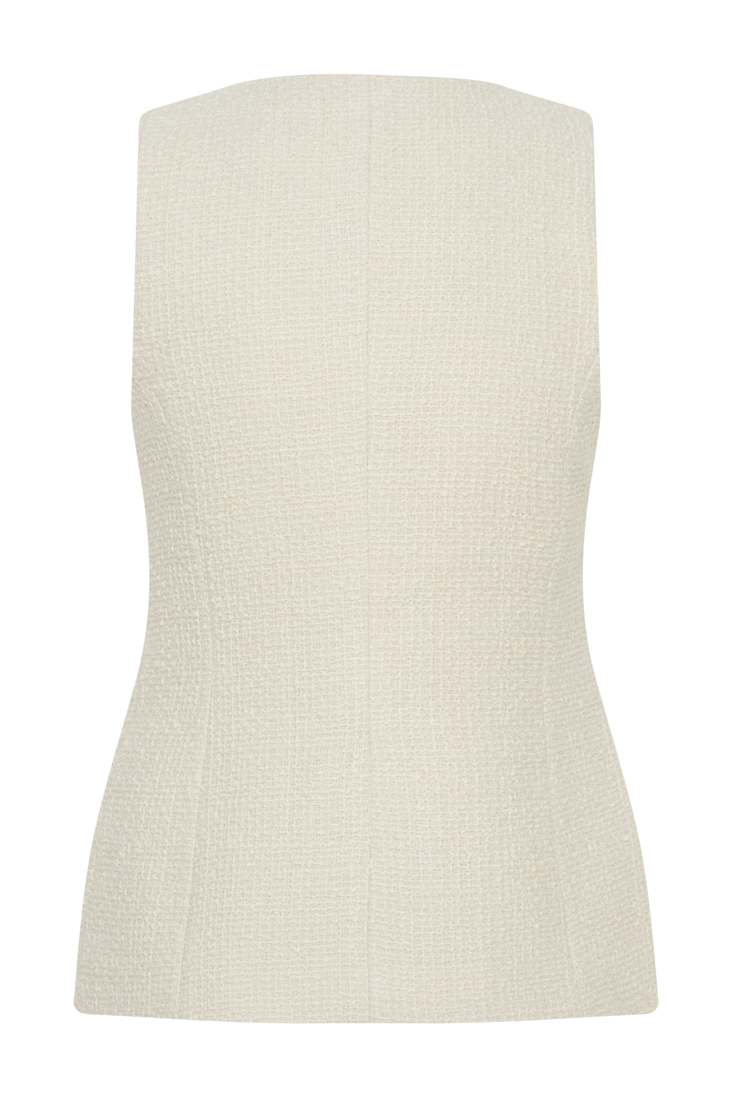 Camilla Boucle Sleeveless Vest in Ivory – Chic&Drifts
