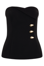 Lindie Strapless Suiting Top in Black – Chic&Drifts