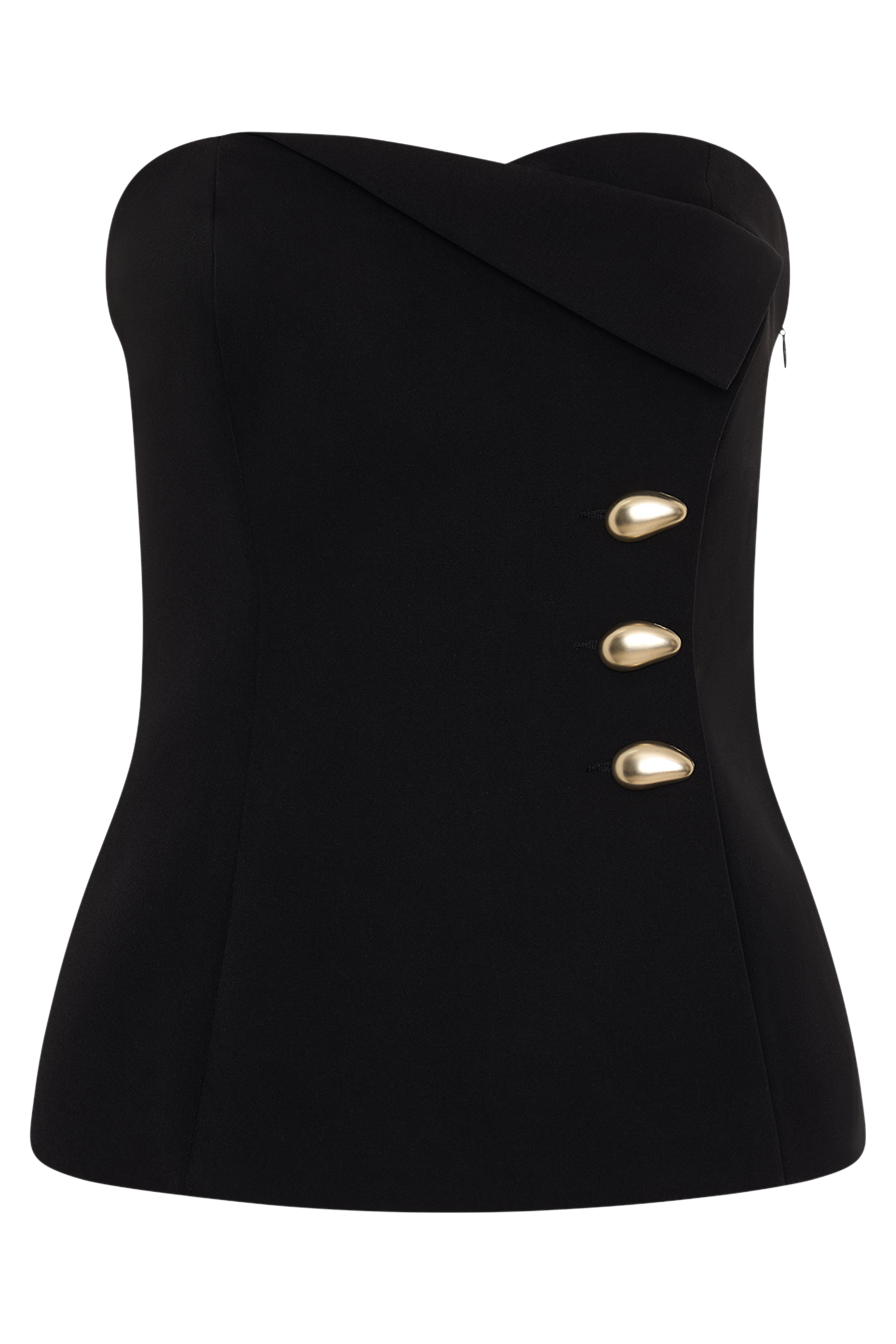 Lindie Strapless Suiting Top in Black – Chic&Drifts