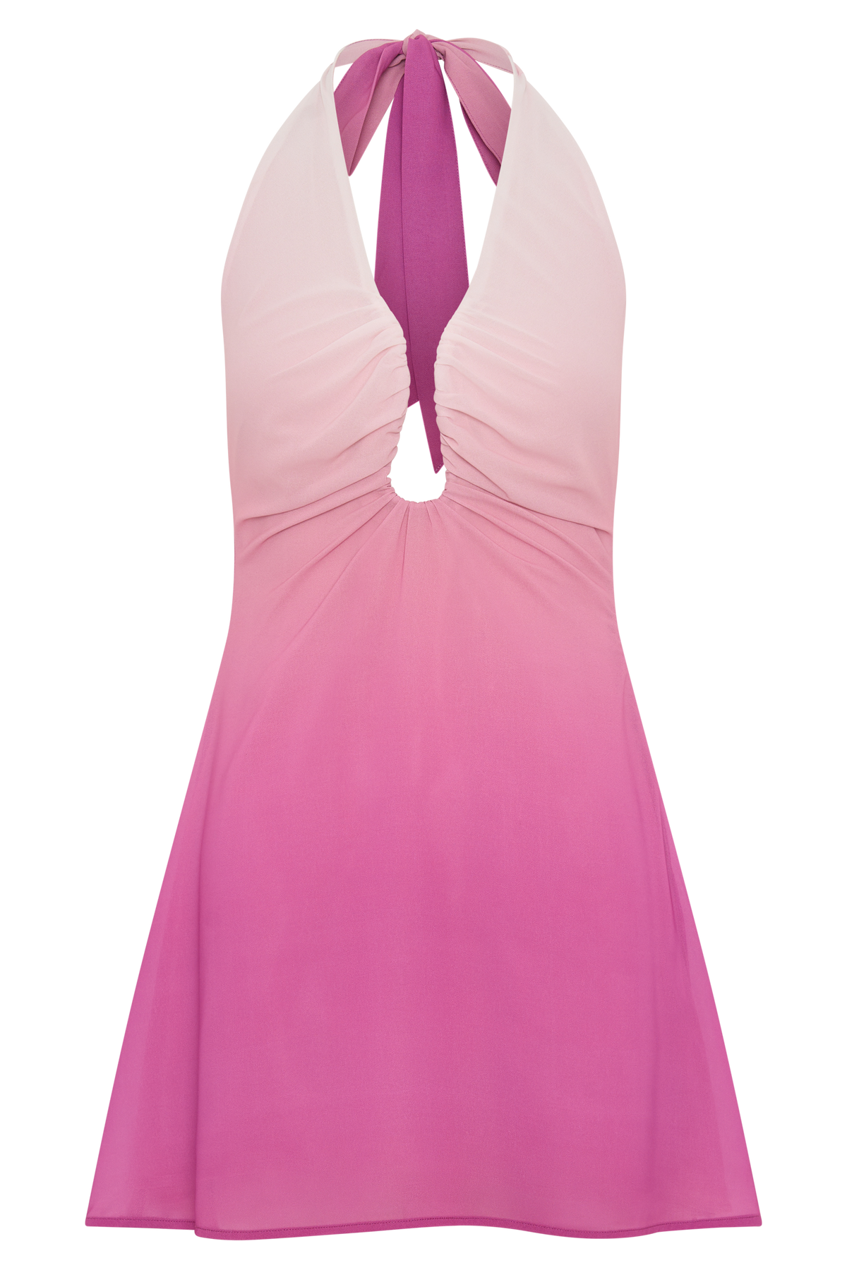 Malakhai Chiffon Halter Mini Dress