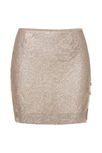 Marlena Glomesh Mini Skirt in Gold – Chic&Drifts