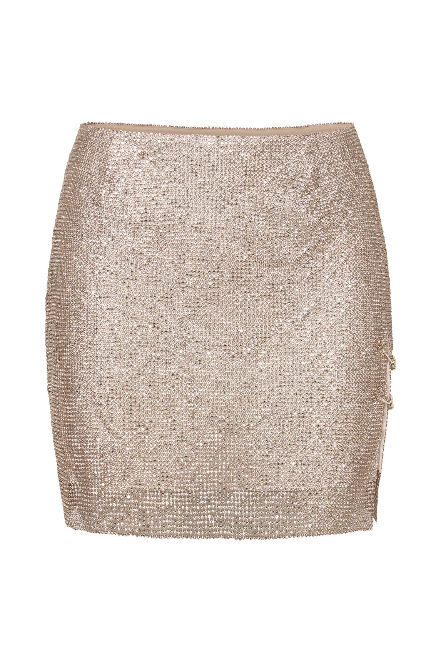 Marlena Glomesh Mini Skirt in Gold – Chic&Drifts