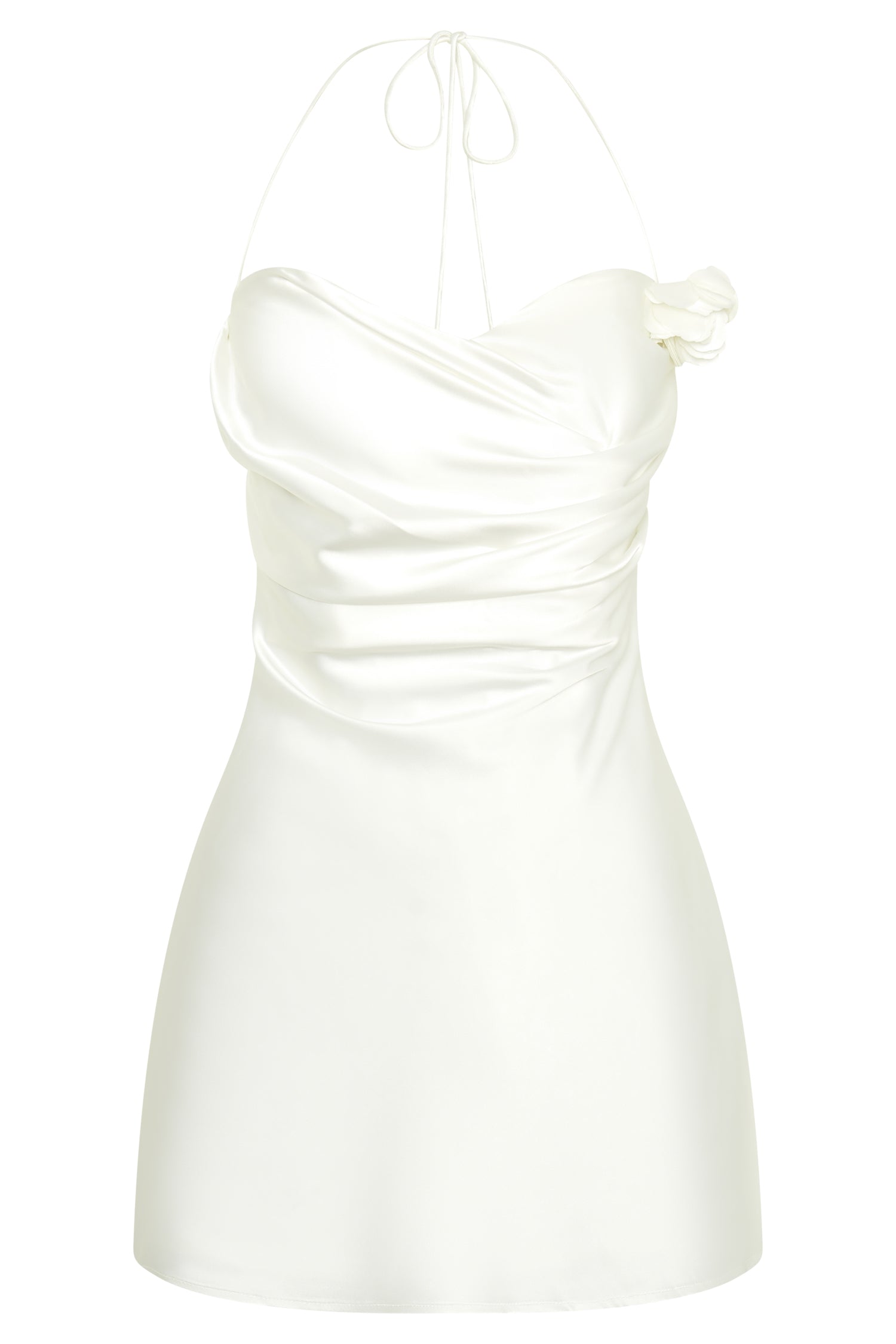 Otillie Rose Halter Mini Dress in White – Chic&Drifts