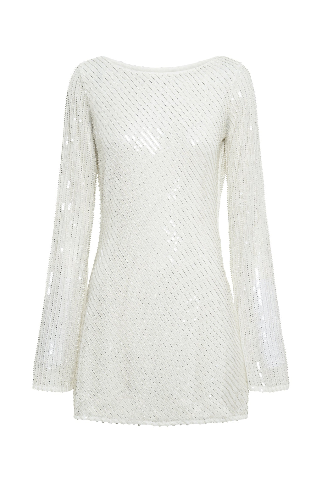 Nala Sequin Mini Dress in White – Chic&Drifts