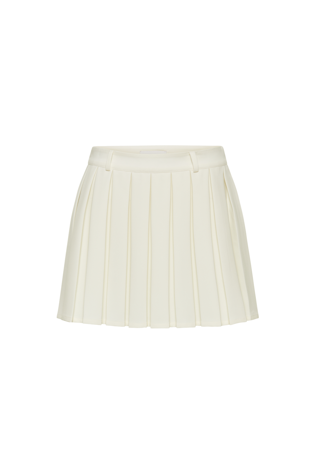 Mura Pleated Mini Skirt in Ivory – Chic&Drifts