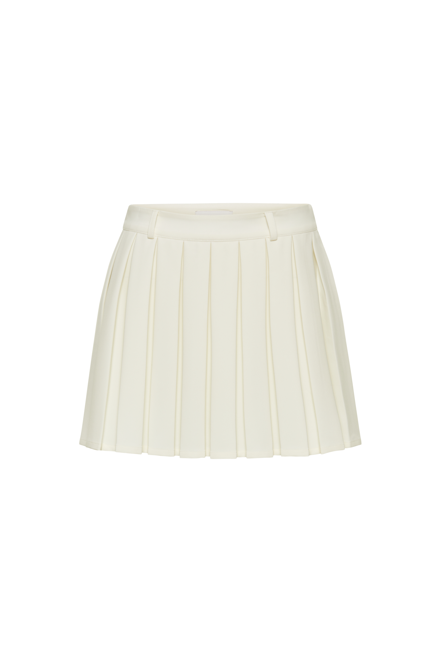 Mura Pleated Mini Skirt in Ivory – Chic&Drifts