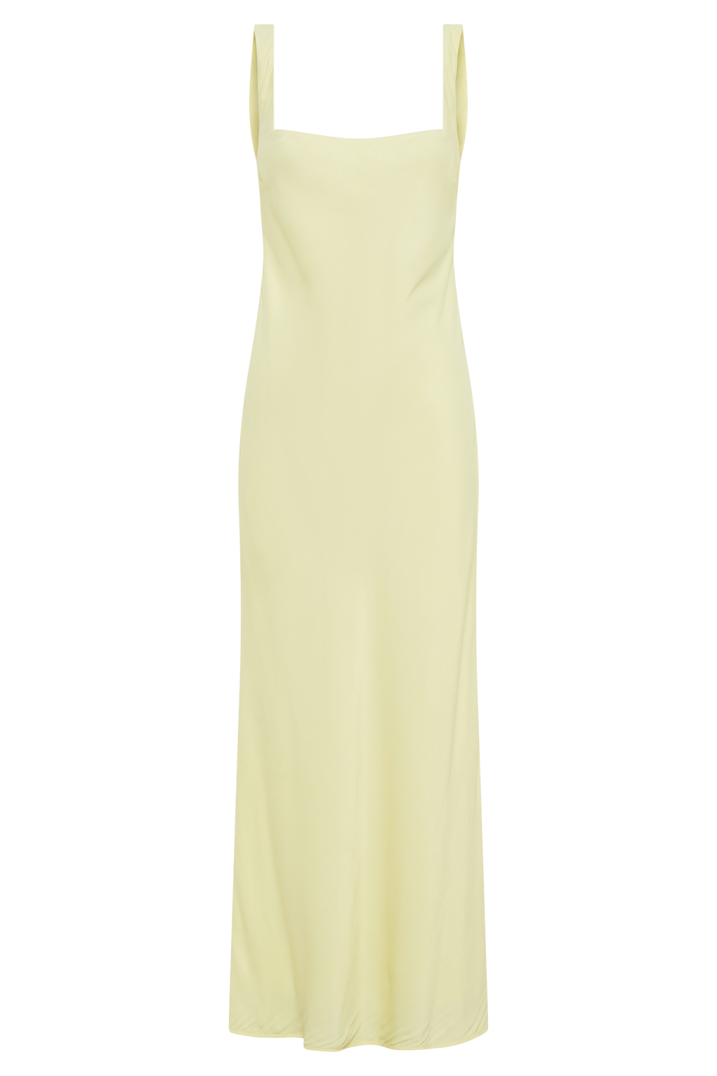 Ensley Satin Maxi Dress in Light Yellow – Chic&Drifts