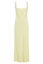 Ensley Satin Maxi Dress in Light Yellow – Chic&Drifts