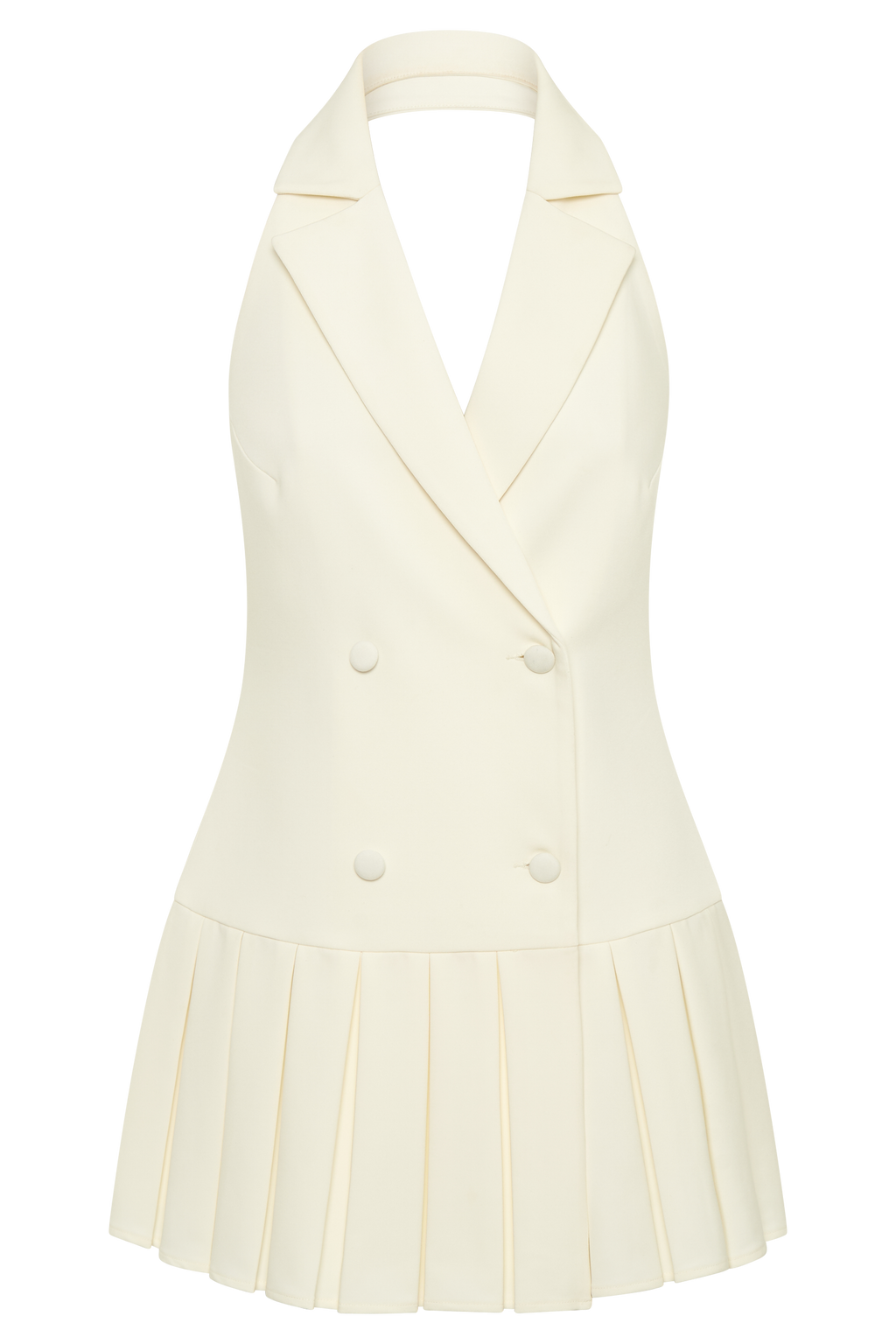 Antoinette Pleated Mini Dress in Ivory – Chic&Drifts