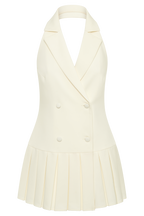 Antoinette Pleated Mini Dress in Ivory – Chic&Drifts