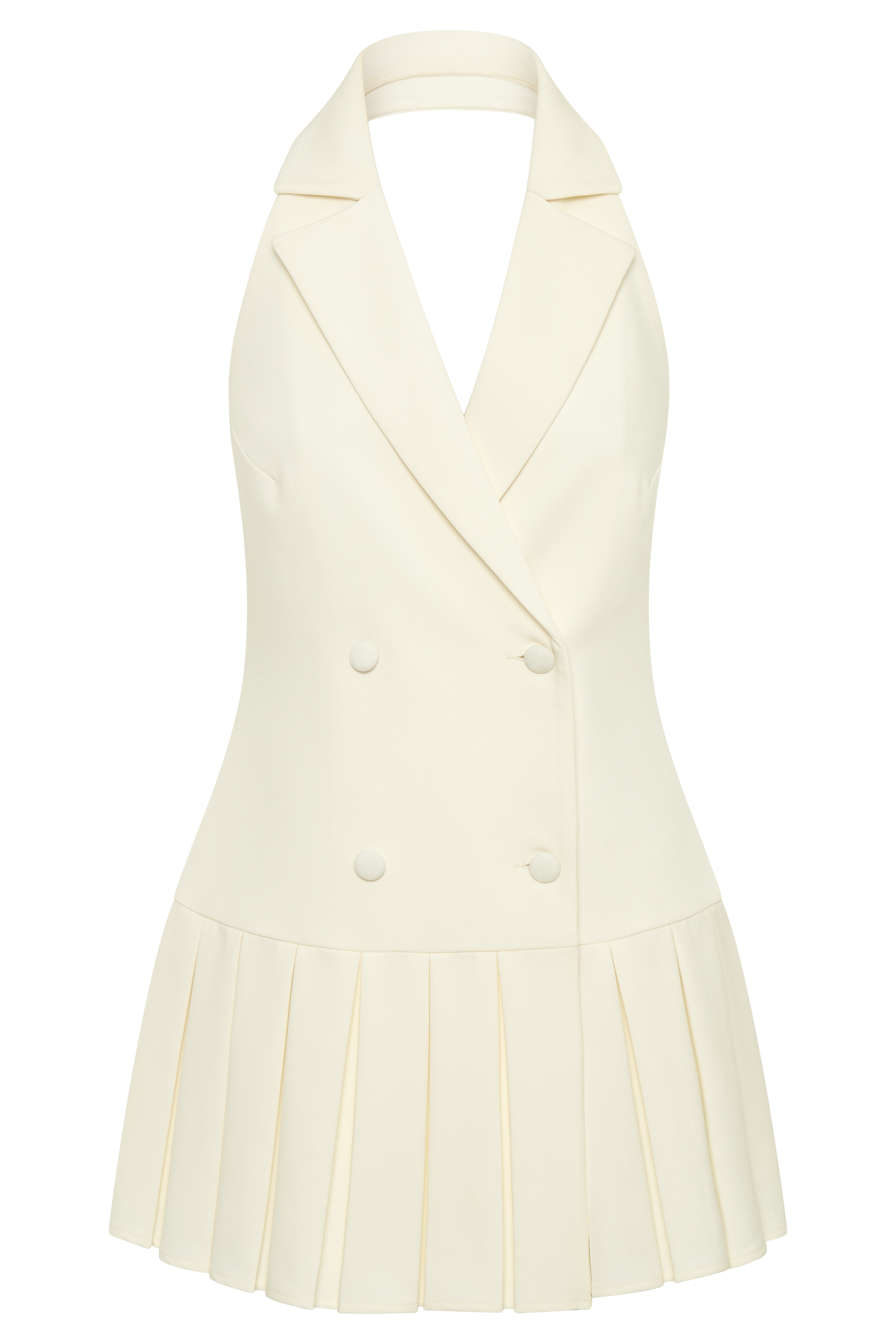 Antoinette Pleated Mini Dress in Ivory – Chic&Drifts