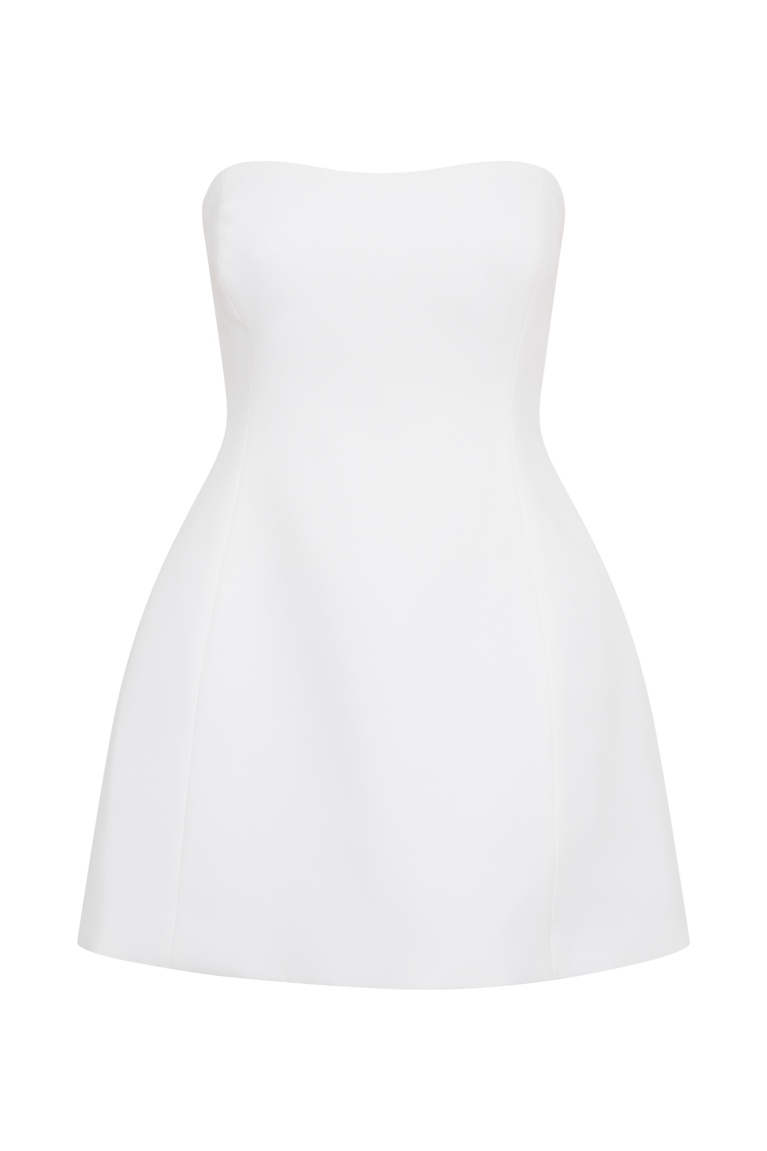 Neeka Strapless Bow Back Mini Dress in White – Chic&Drifts
