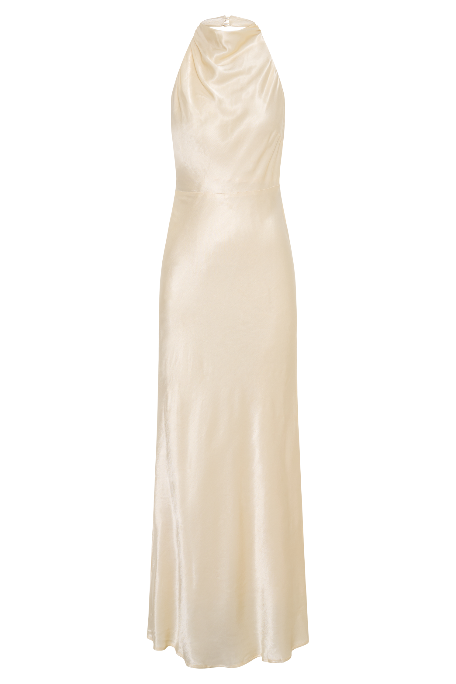 Esther Iridescent Satin Cowl Maxi Dress in Lemon Sorbet – Chic&Drifts