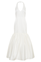 Danica Satin Halter Wedding Gown in White – Chic&Drifts