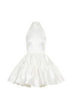 Dorota Satin Halter Mini Dress in White – Chic&Drifts