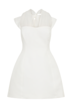Maryam Tulle Bow Mini Dress in White – Chic&Drifts