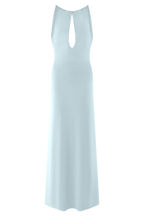 Beryl Slinky Maxi Dress With Pearls in Pale Blue – Chic&Drifts