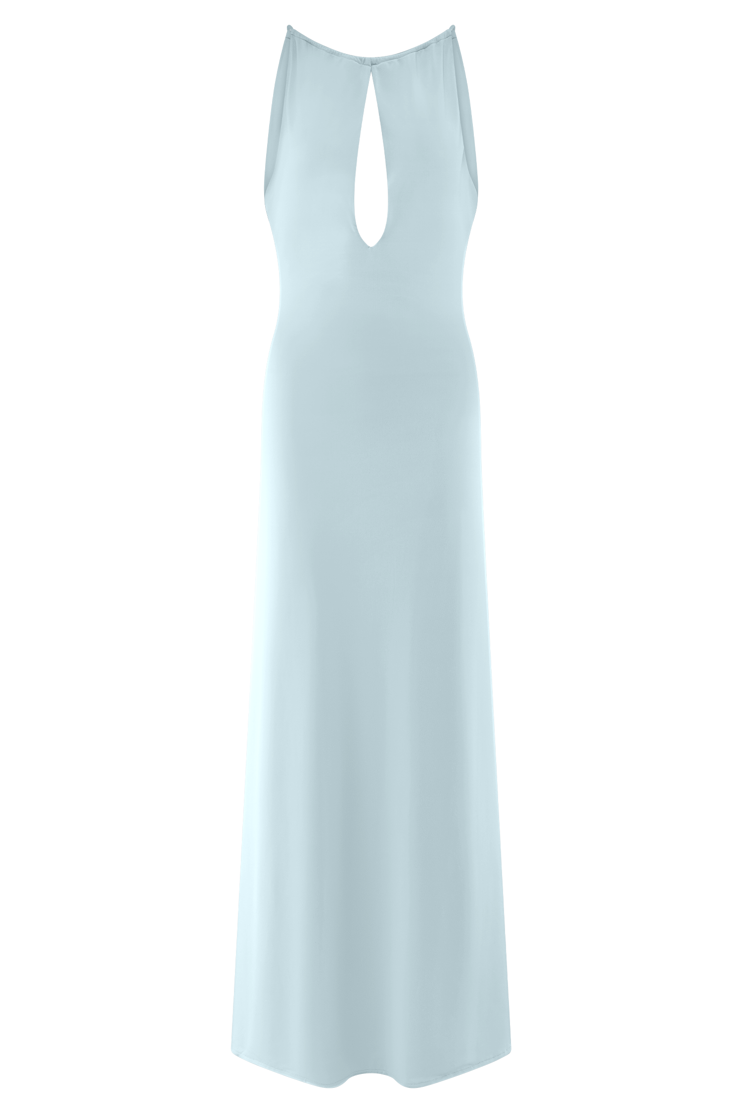 Beryl Slinky Maxi Dress With Pearls in Pale Blue – Chic&Drifts