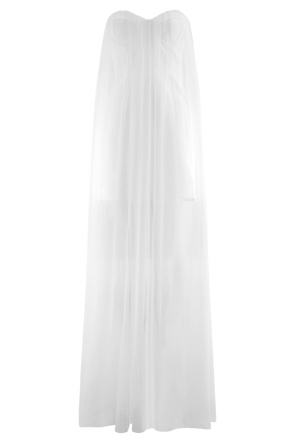 Bettany Chiffon Strapless Maxi Dress in White – Chic&Drifts