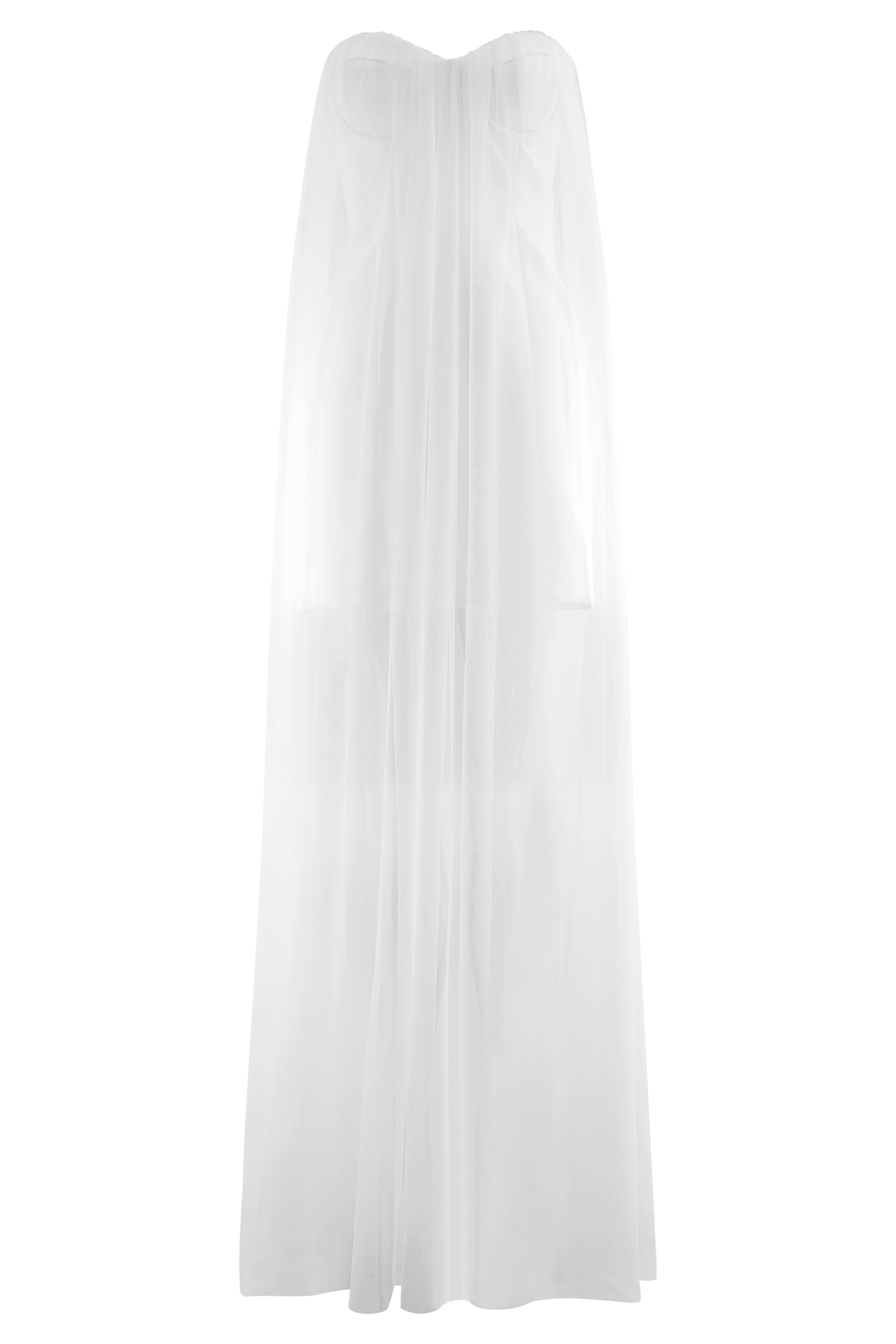 Bettany Chiffon Strapless Maxi Dress in White – Chic&Drifts