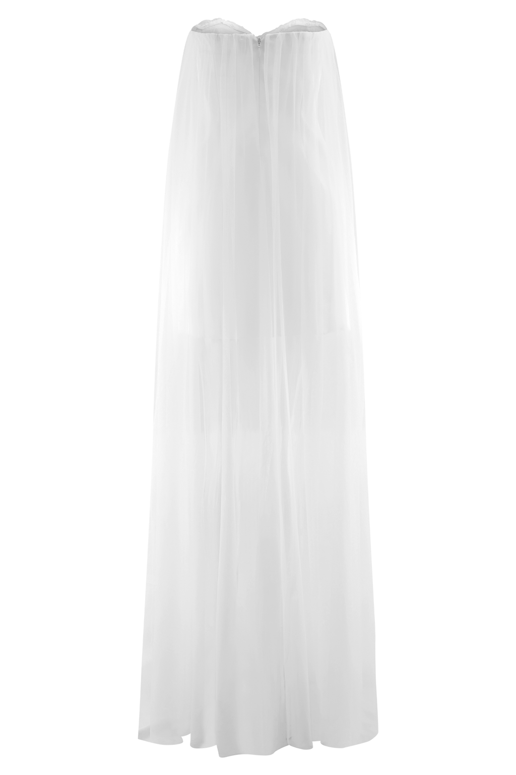 Bettany Chiffon Strapless Maxi Dress in White – Chic&Drifts
