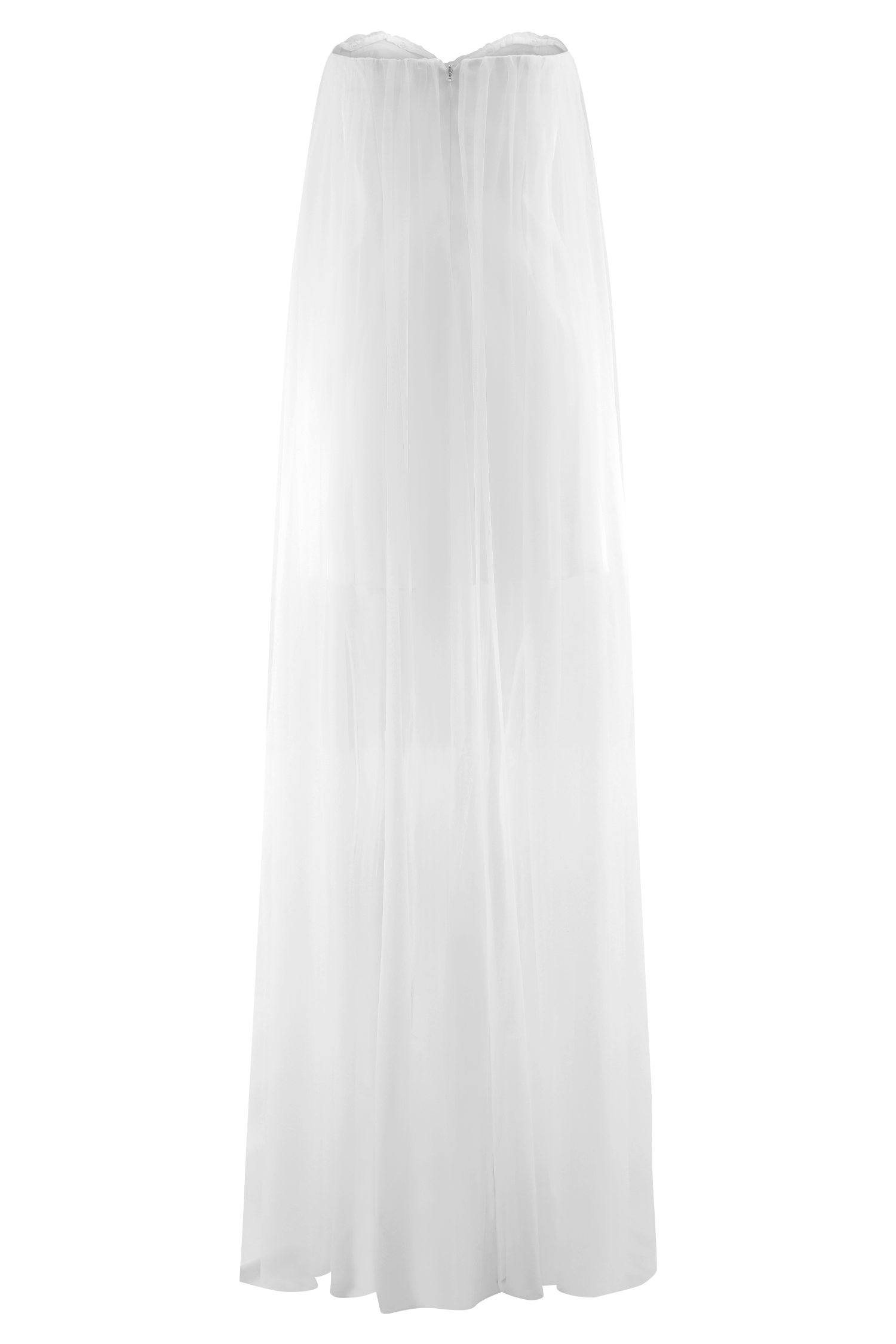 Bettany Chiffon Strapless Maxi Dress in White – Chic&Drifts