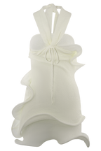 Caprice Halter Knit Mini Dress in White – Chic&Drifts