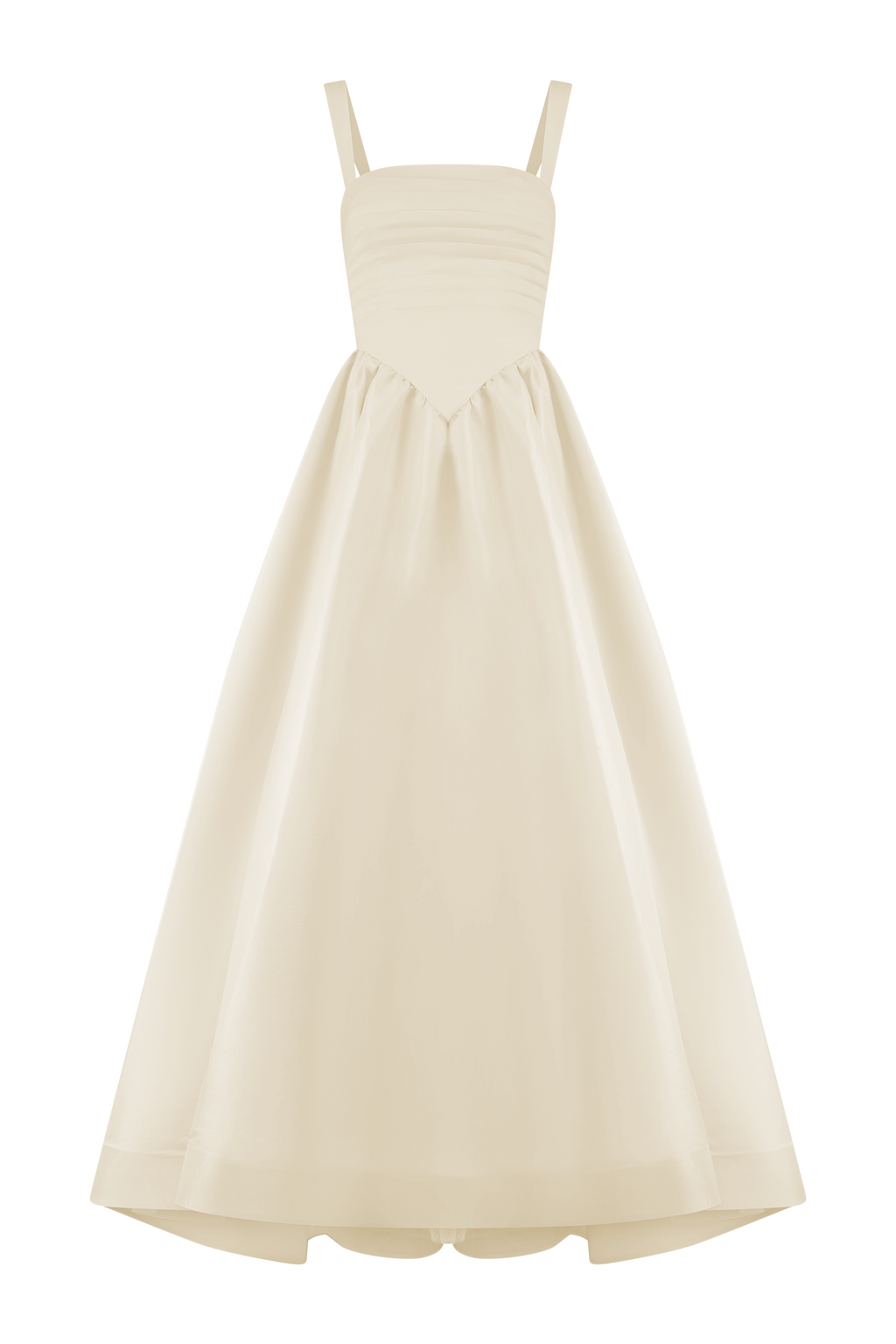 Carla Ruched Gown in Cream Ivory – Chic&Drifts