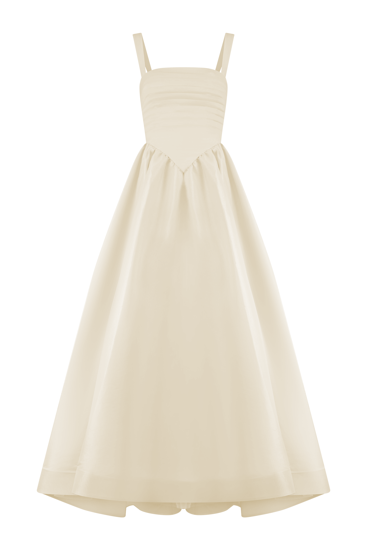 Carla Ruched Gown in Cream Ivory – Chic&Drifts