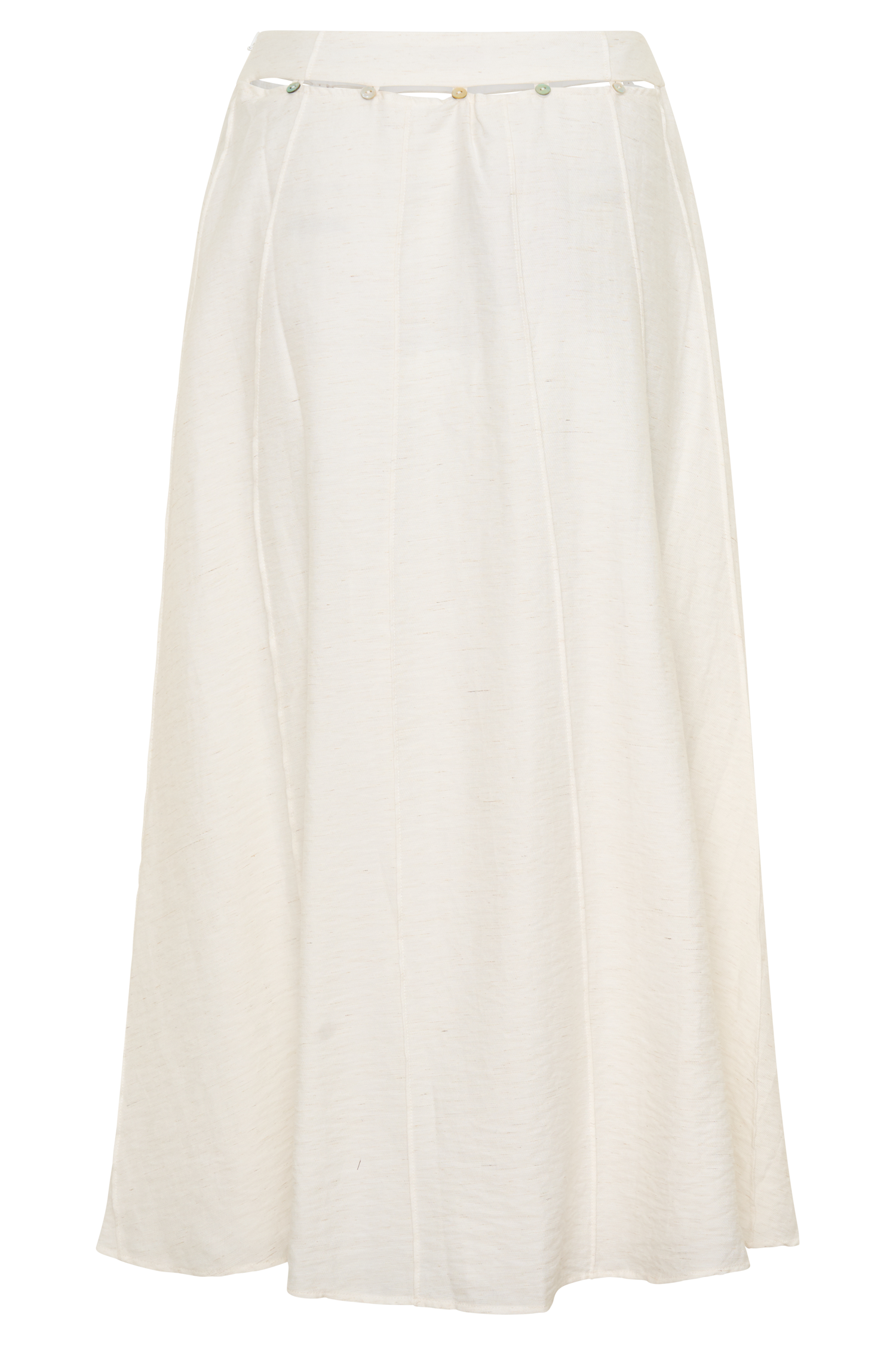 Claire Pearl Button Midi Skirt