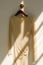 Deanna Long Sleeve Diamante Maxi Dress in Gold – Chic&Drifts
