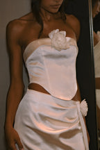 Margot Strapless Rose Corset in White – Chic&Drifts