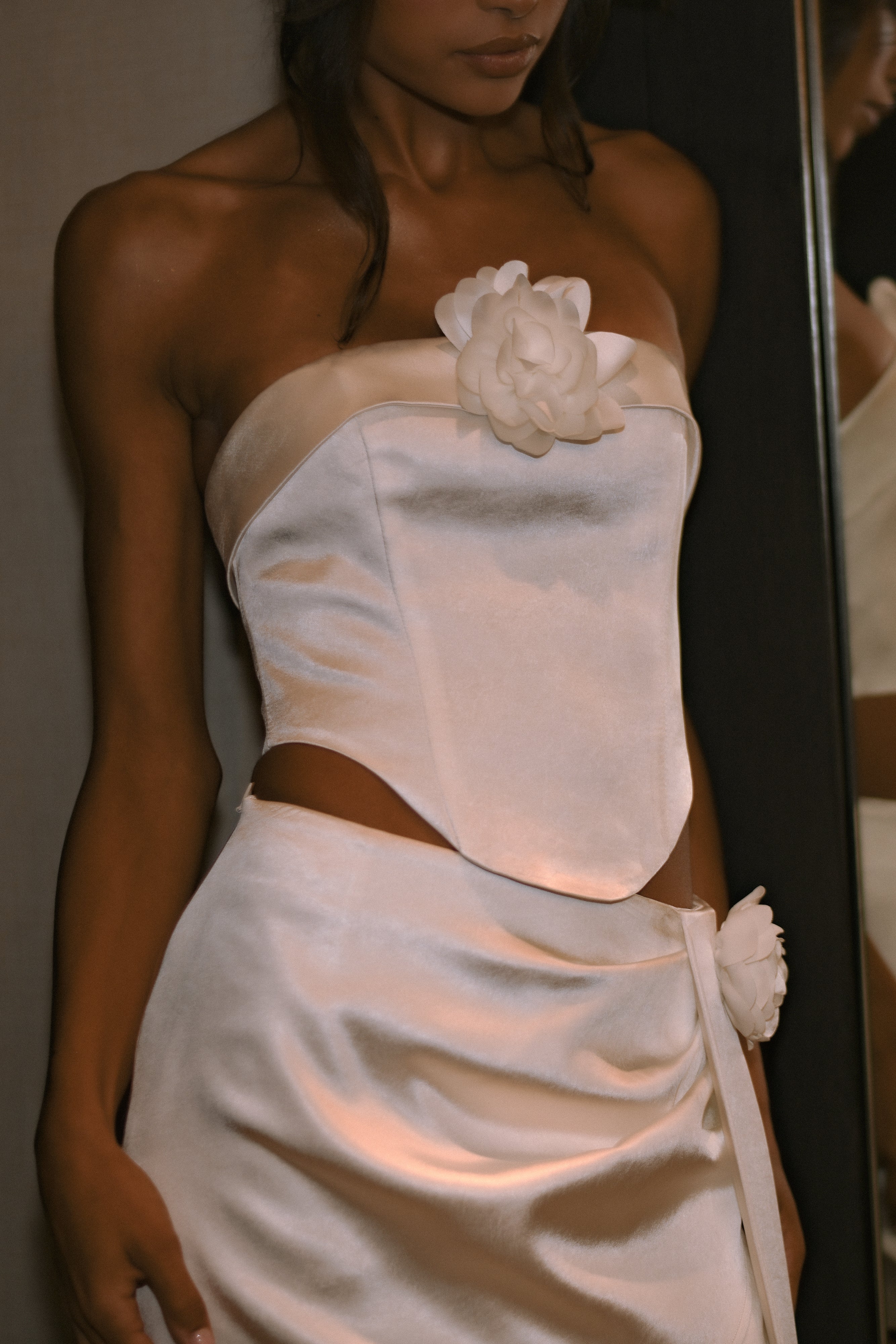 Margot Strapless Rose Corset in White – Chic&Drifts