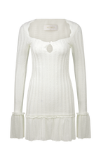 Daphne Pointelle Long Sleeve Mini Dress in Ivory – Chic&Drifts