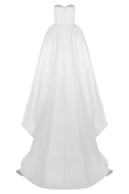 Delphine Satin Strapless Maxi Gown in White – Chic&Drifts