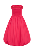 Dulce Puff Midi Dress in Raspberry – Chic&Drifts