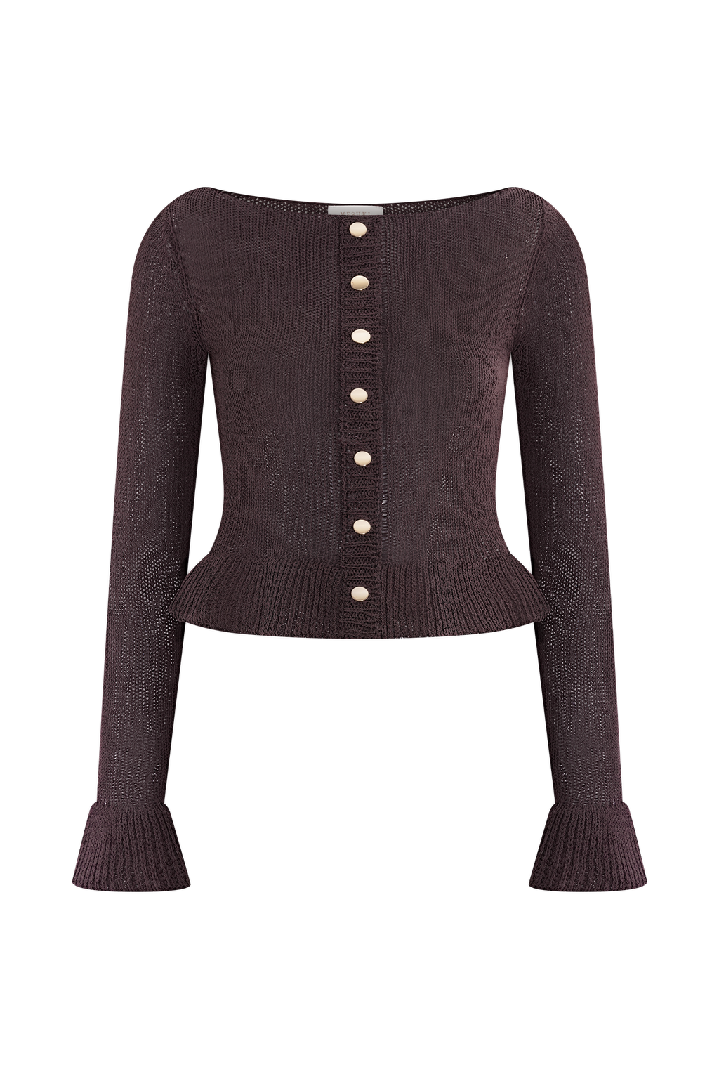 Eleanor Knit Frill Cardigan in Chocolate – Chic&Drifts