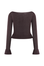 Eleanor Knit Frill Cardigan in Chocolate – Chic&Drifts